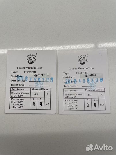Радиолампа 12AT7-TII Psvane (пара)