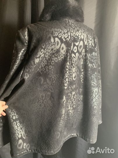 Демисезонняя дубленка женская 58 60