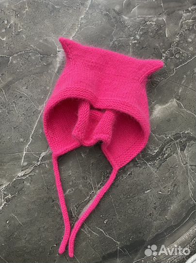 Шапка кошка с ушками, коточепчик