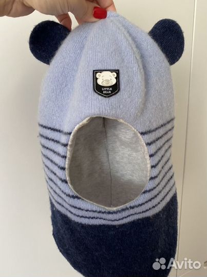 Шапка-шлем зимняя для мальчика размер 52-54