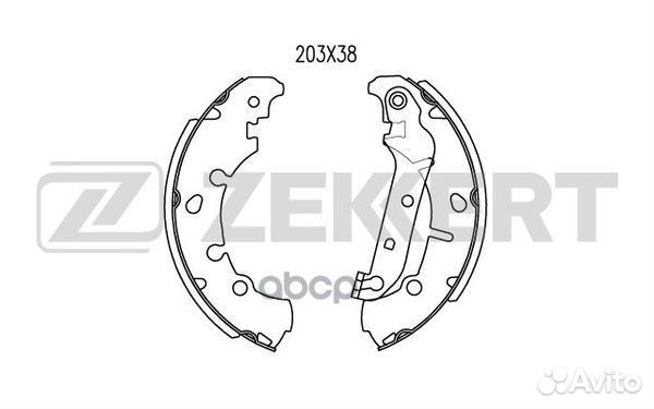 BK-4468 zekkert Колодки торм. бараб. зад. BK-44