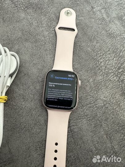 Apple Watch 9 45mm pink идеал