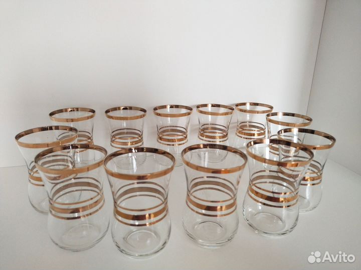 Новый набор стеклянных стопок восточный СССР