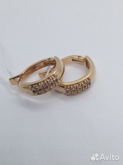 Золотые серьги с бриллиантами