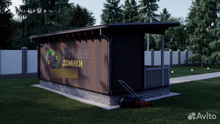 Садовый домик с террасой «Ривьера»