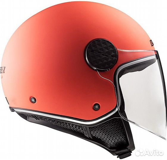 Motorcycle Мотошлем Jet Ls2 OF558 sphere LUX Solid Matt Orange + Smoked визор