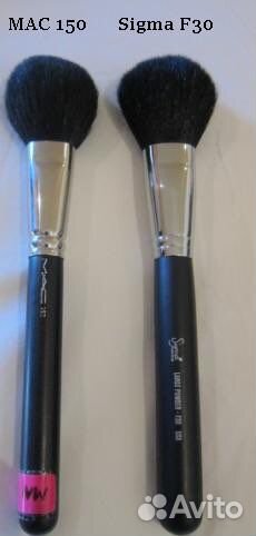 Большая натуральная кисть дя пудры