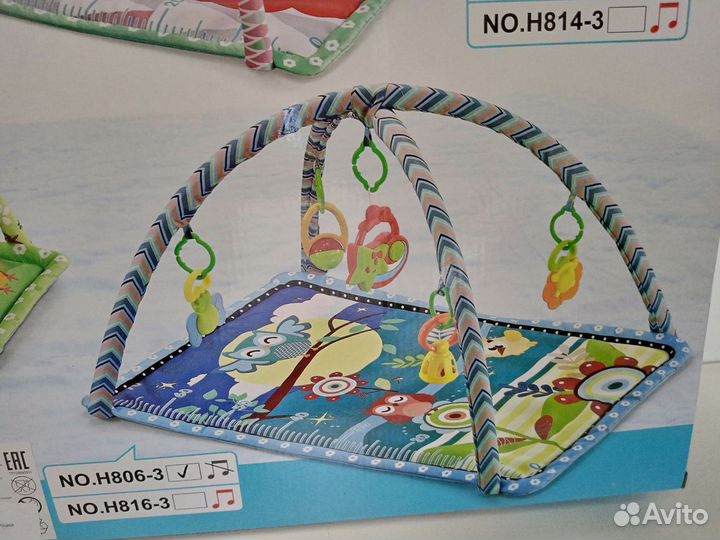 Развивающий игровой детский мягкий коврик