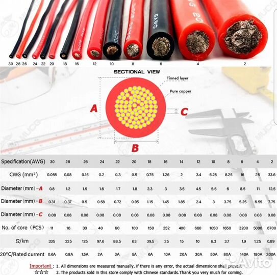 Кабель медный силовой 6 AWG