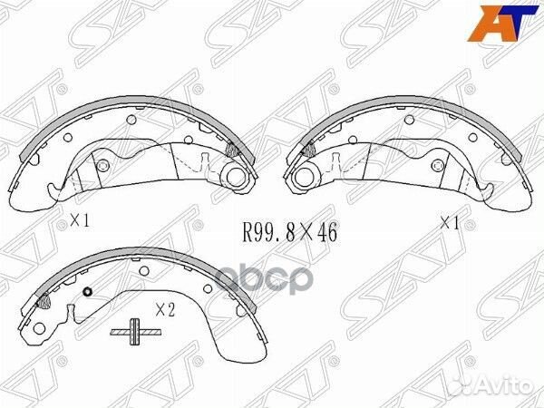 Колодки тормозные зад daewoo nexia 12- ST-96226