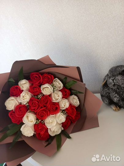 Букет из мыльных роз