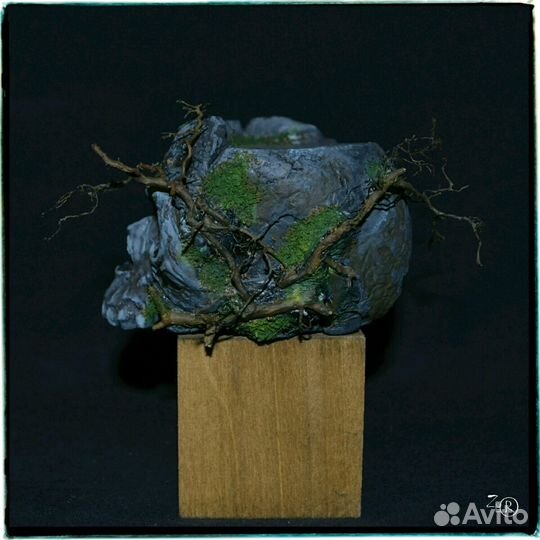 Череп Скала подставка для фэнтези миниатюры 54 мм