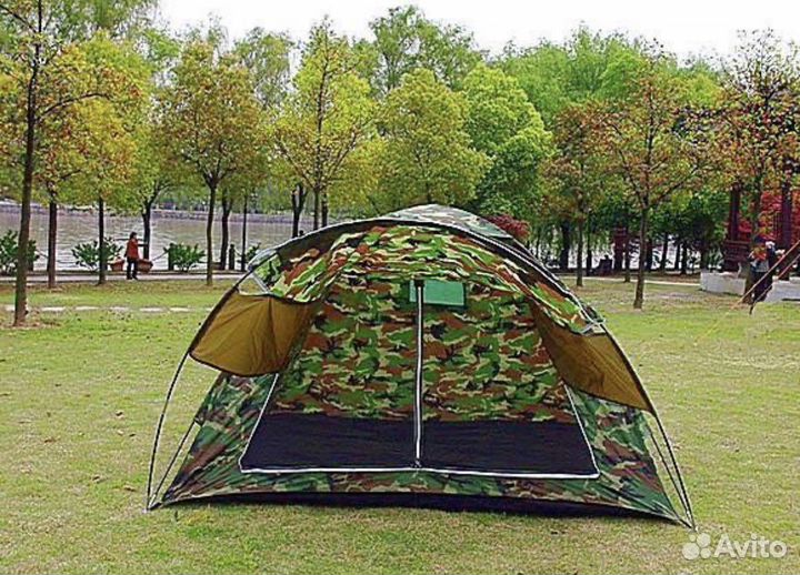 Палатка туристическая четырехместная трехсезонная