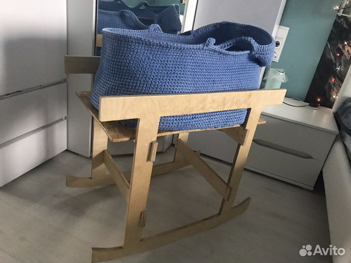 Вязанная люлька+кокон+подставка