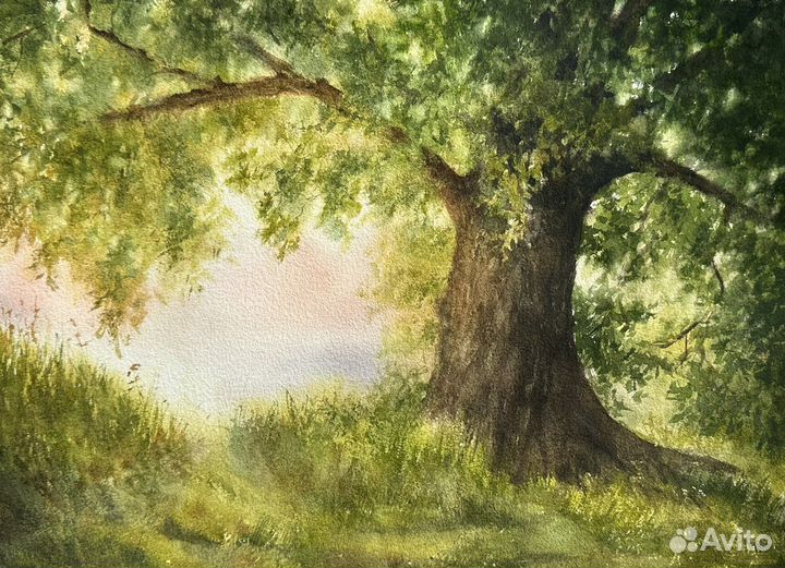 Картина акварель пейзаж