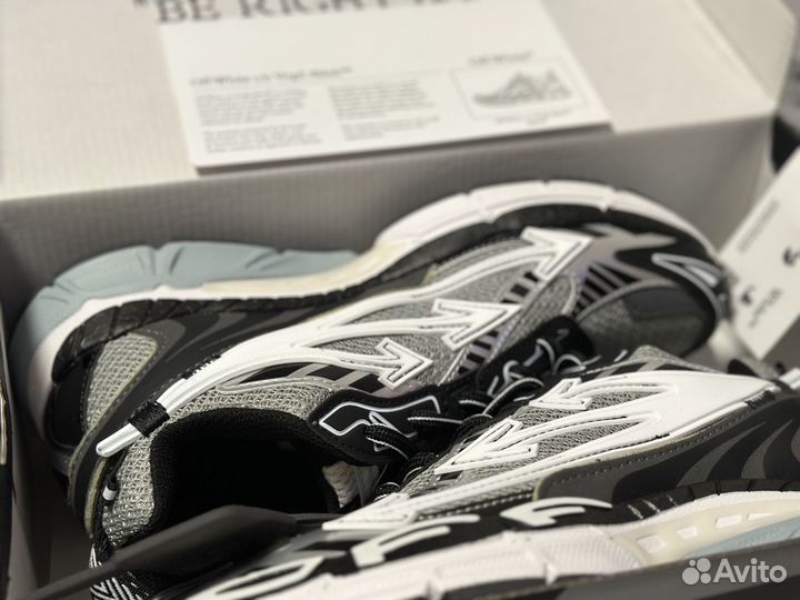 Off White be right back light grey black оригинал