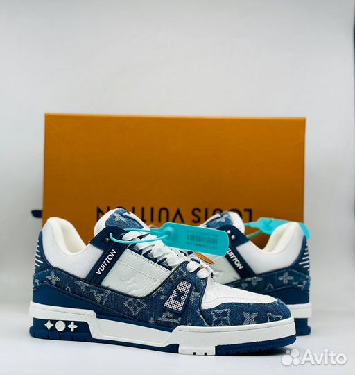 Кроссовки Louis Vuitton Trainer синие