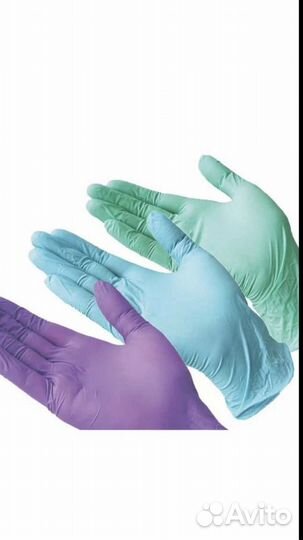 Перчатки нитрил, винил