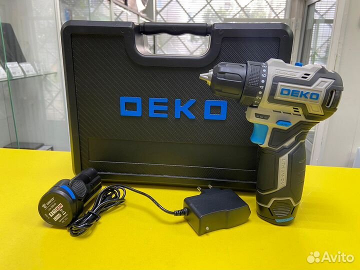 Дрель-шуруповерт Deko Sharker 12V Pro, 12 В Li-ion