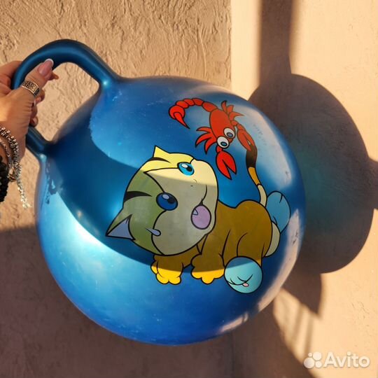 Мяч попрыгун с ручкой 45см