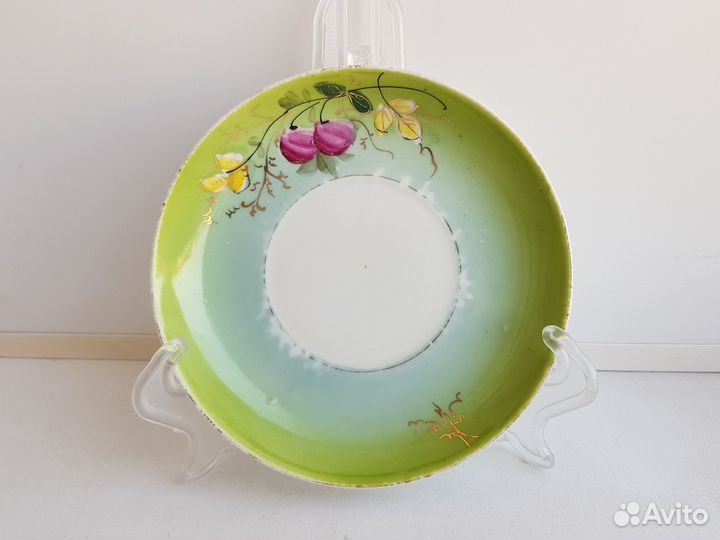 Блюдце нгф Волхов Грузино. Фарфор СССР, 1920-30-е