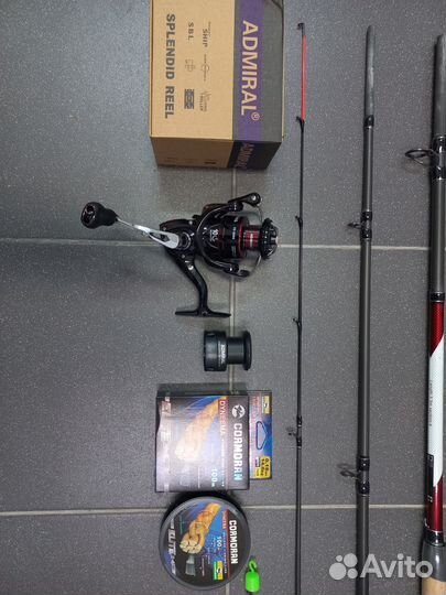 Фидерное удилище катушка шнур