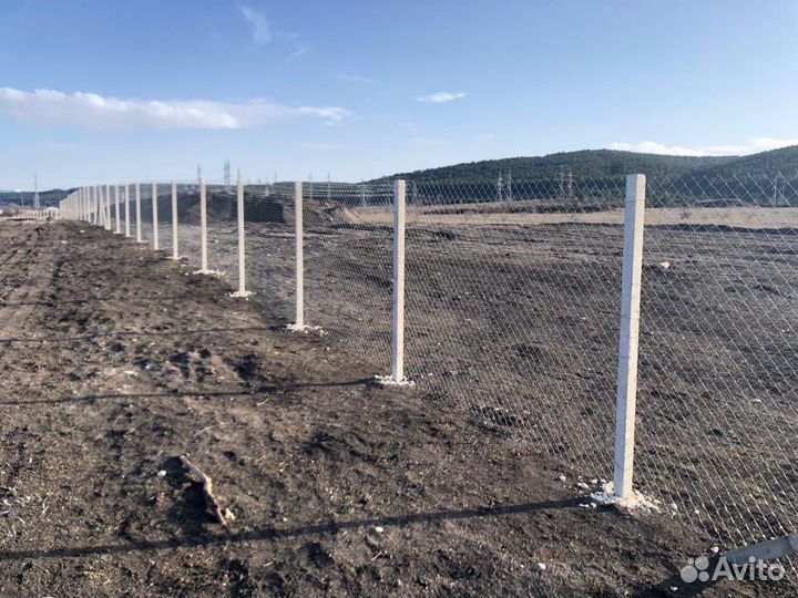 Забор из сетки Рабица