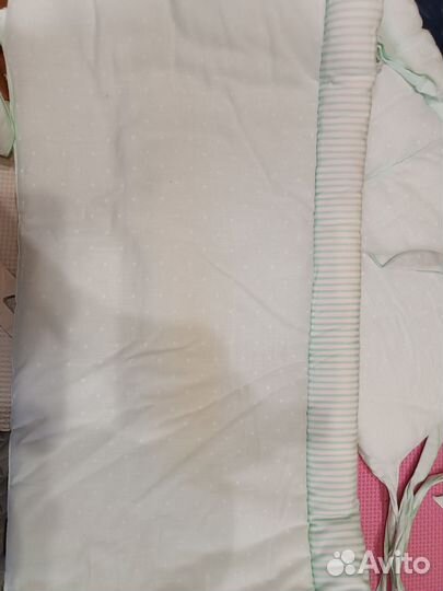 Бортики в кроватку с балдахином