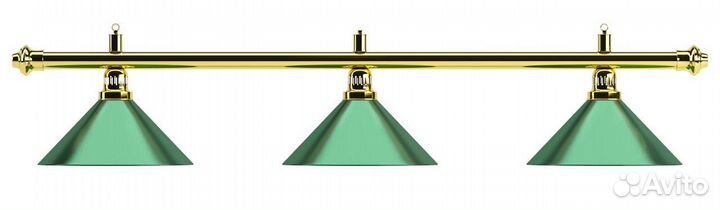 Лампа на три плафона «Evergreen» (золотистая