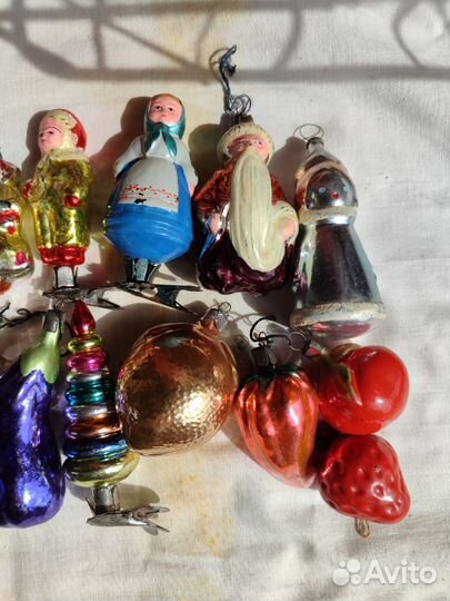 Елочные игрушки СССР на прищепке