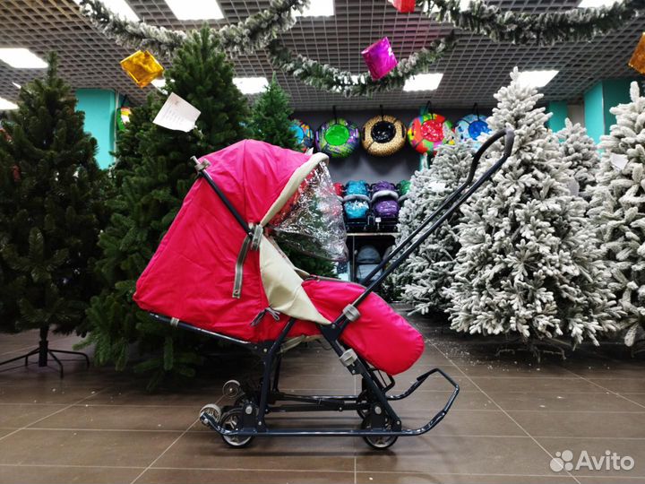 Санки Коляска Наши Детки 3 розовый