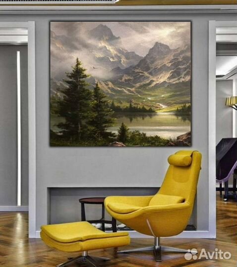 Картина маслом Летний горный пейзаж