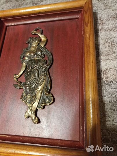 Старинное панно, латунь, бронза