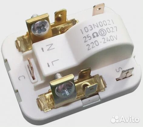 Реле компрессора secop 103N0021, клемма 4,8mm. 220