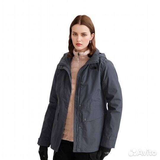 THE north face Windbreaker Jackets Women's Gray (M)(78)