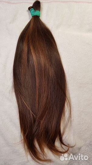 Натуральный волос (кончики осветлены) 53 см 104 гр