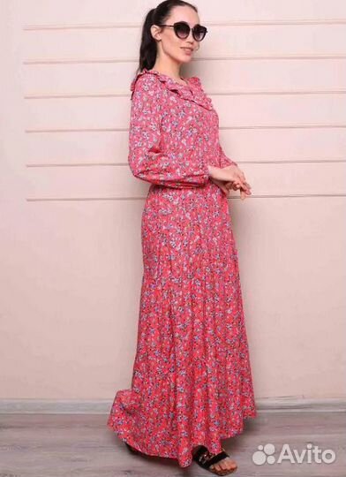 Р.48-50 Элегантное длинное платье Вискоза Россия