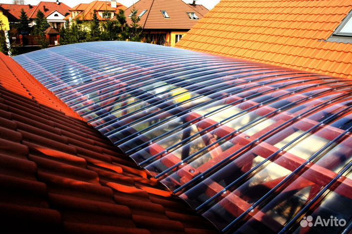 Прозрачный профнастил профилированный поликарбонат