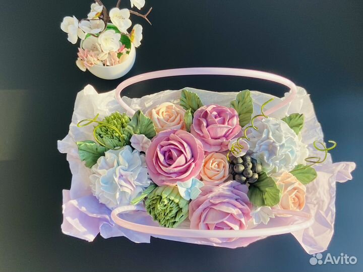 Букет цветов из зефира