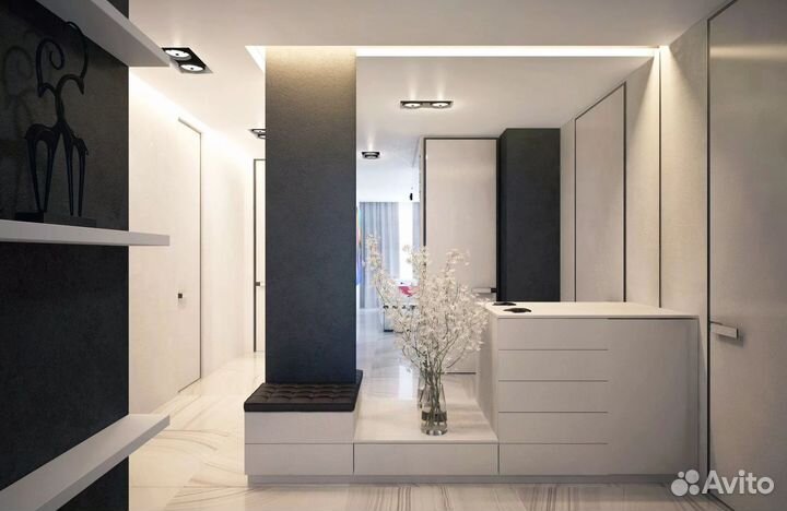 Скрытые межкомнатные двери под покраску