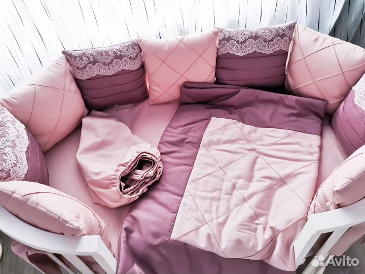 Бортики в кроватку ручной работы