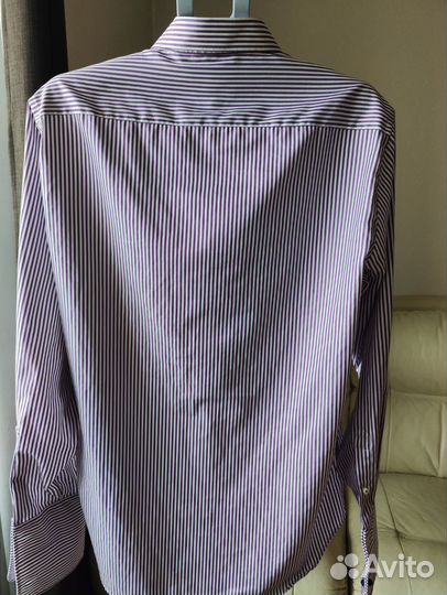 Рубашка Profuomo полоска фиолетовая L