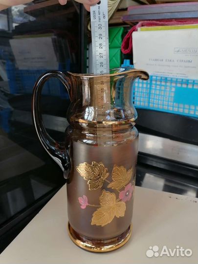 Кувшин Чехия богемское стекло