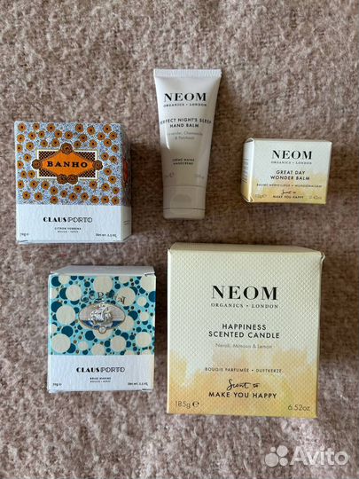 Neom, Claus Porto свечи, бальзам для лица, крем
