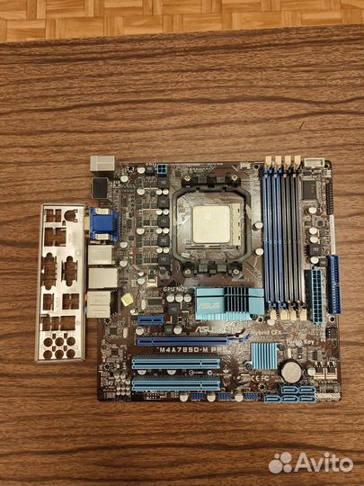 Материнская плата AM2+ asus M4A785D-M Pro + AMD Ph