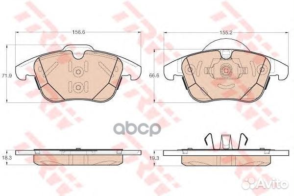 Колодки передние GDB 1960 TRW GDB1960 gdb1960 TRW