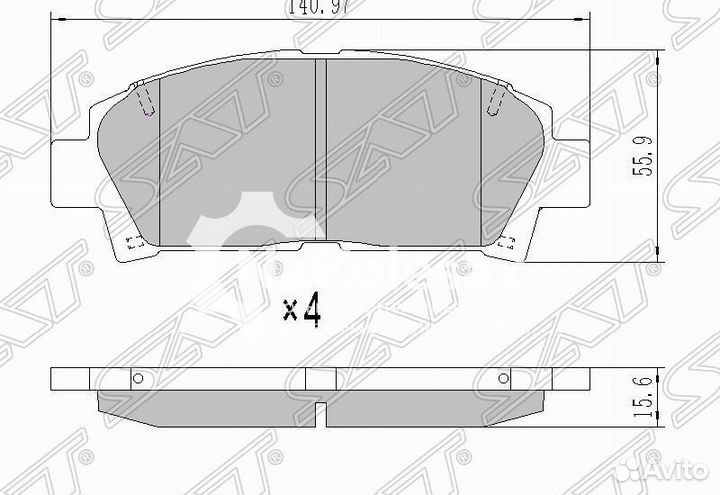 Колодки тормозные перед toyota avensis 01-02