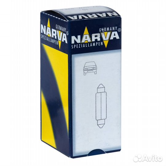 Лампа 12V C10W SV8.5 36мм Festoon narva