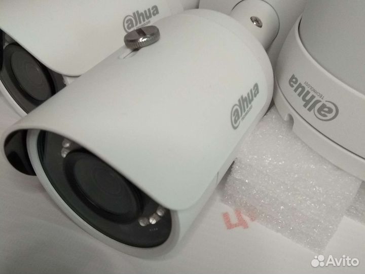 Комплект видеонаблюдения 4Мп Dahua 6 камер zoom 4x