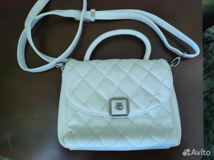 Сумка женская белая искусственная кожа